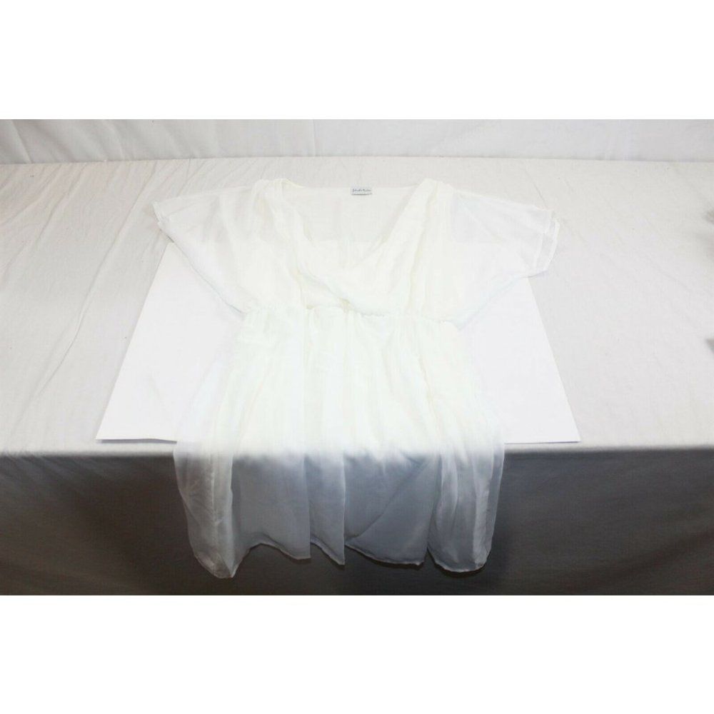 New White Dress Cara Chiffon Size Medium